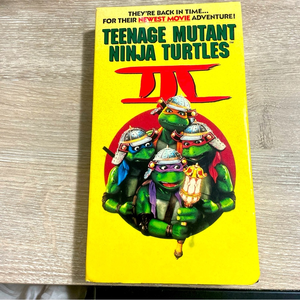 Teenage Mutant Ninja Turtles III (VHS, 1993) TMNT New Line Home Video